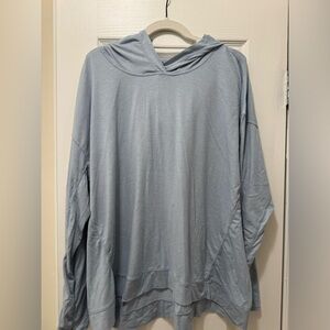 Blue-gray Danskin hooded long sleeve tee